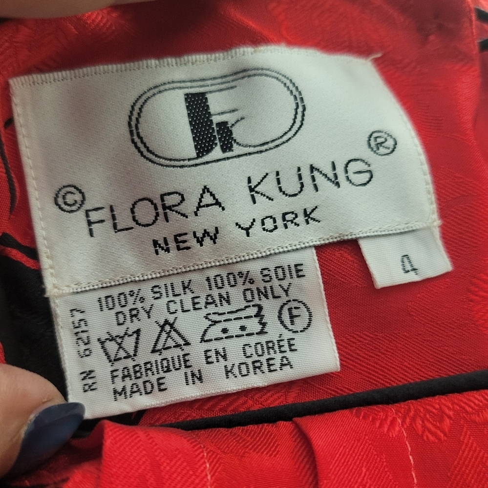 Flora Kung Vintage Silk Dress Size 4 NWT - Picture 8 of 10
